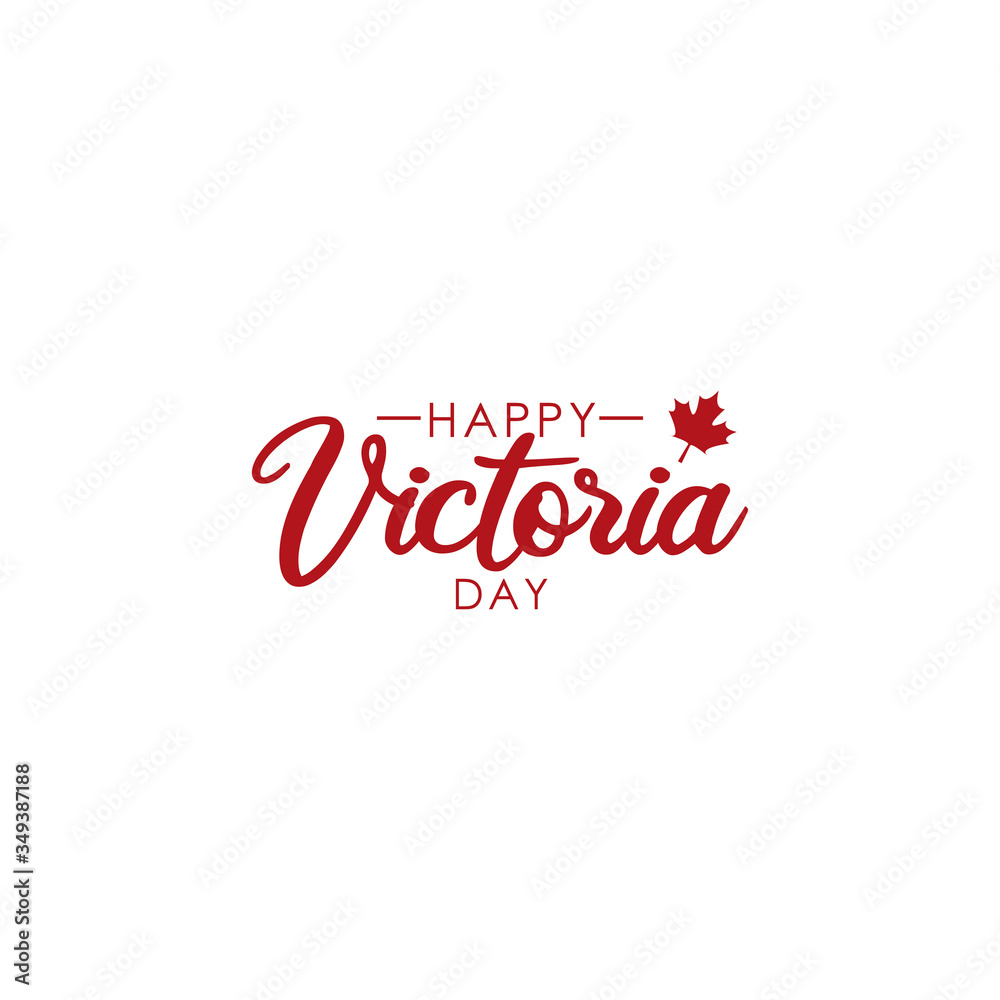 Happy Victoria Day With Crown And Flag Vector For Banner Print