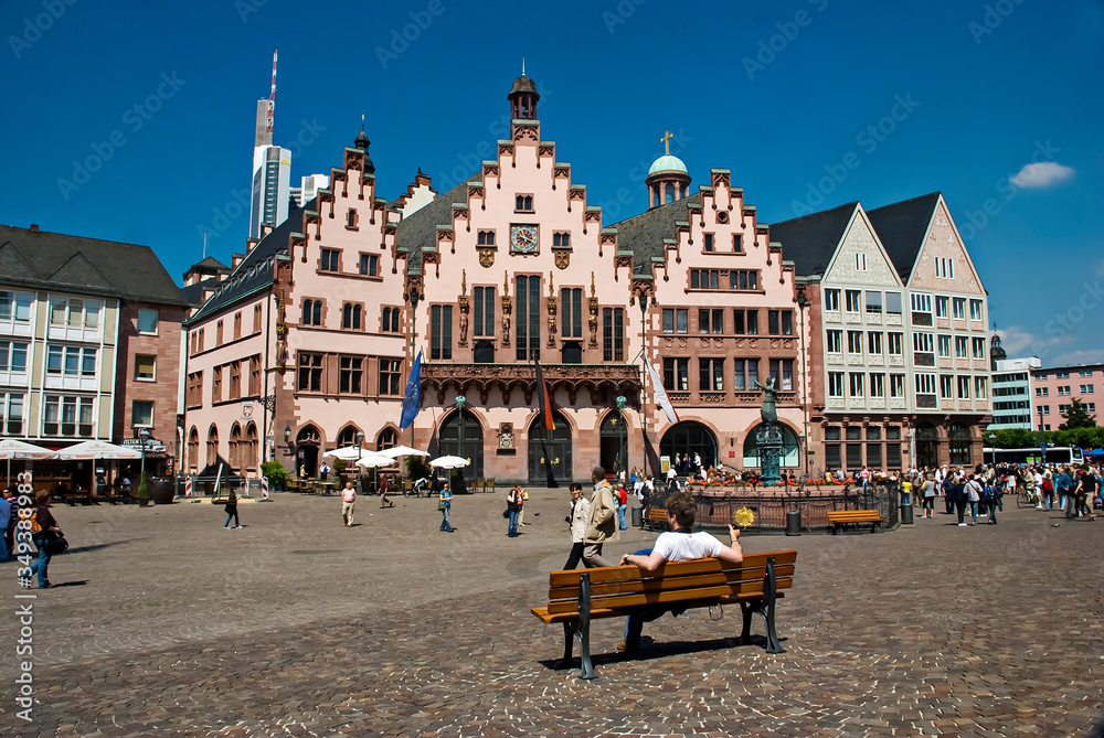 Obraz premium City of Römerberg, photographed in Frankfurt am Main, Germany. Picture made in 2009.