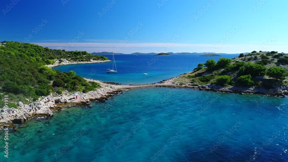 Croatia coast from drone view