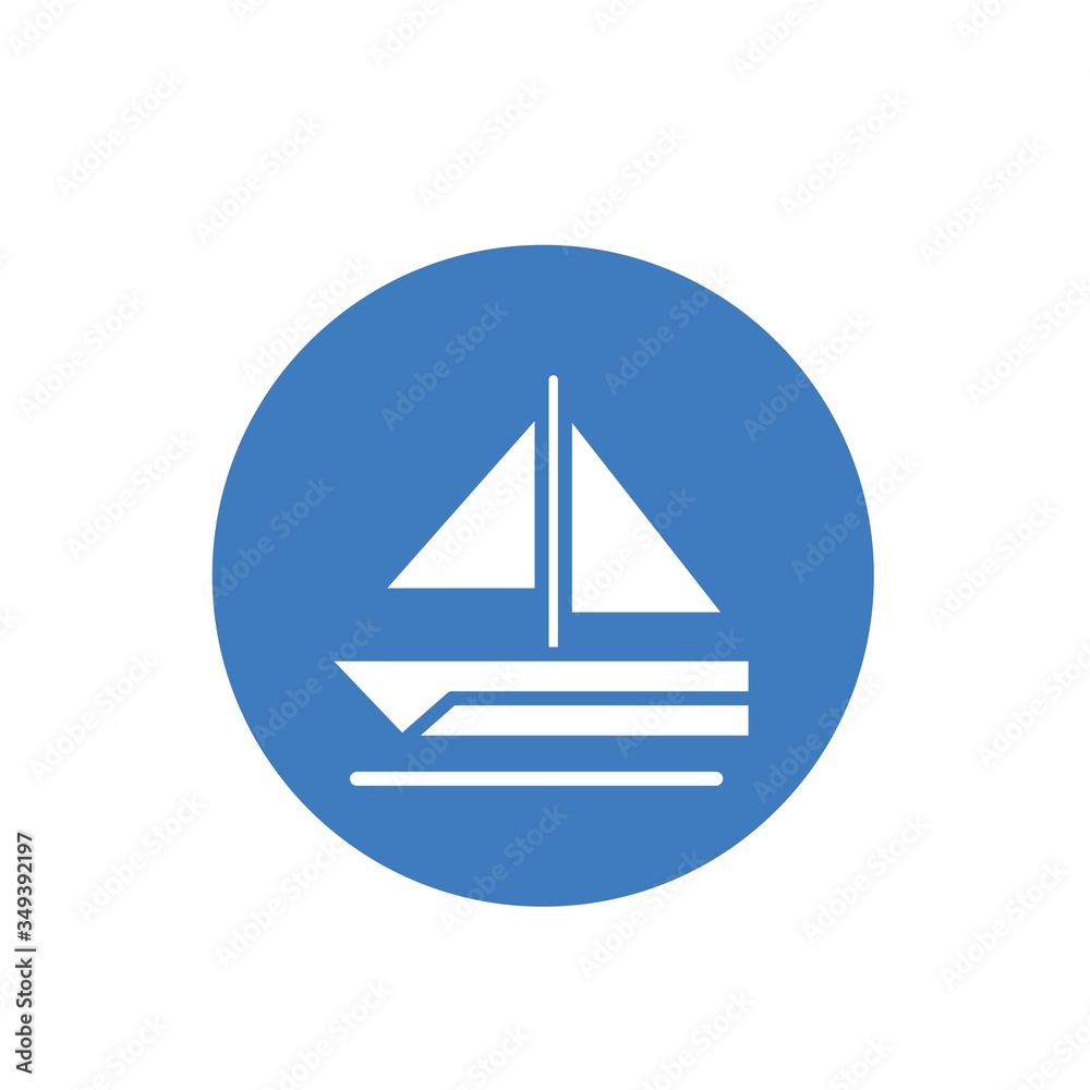 boat at sea icon vector illustration design