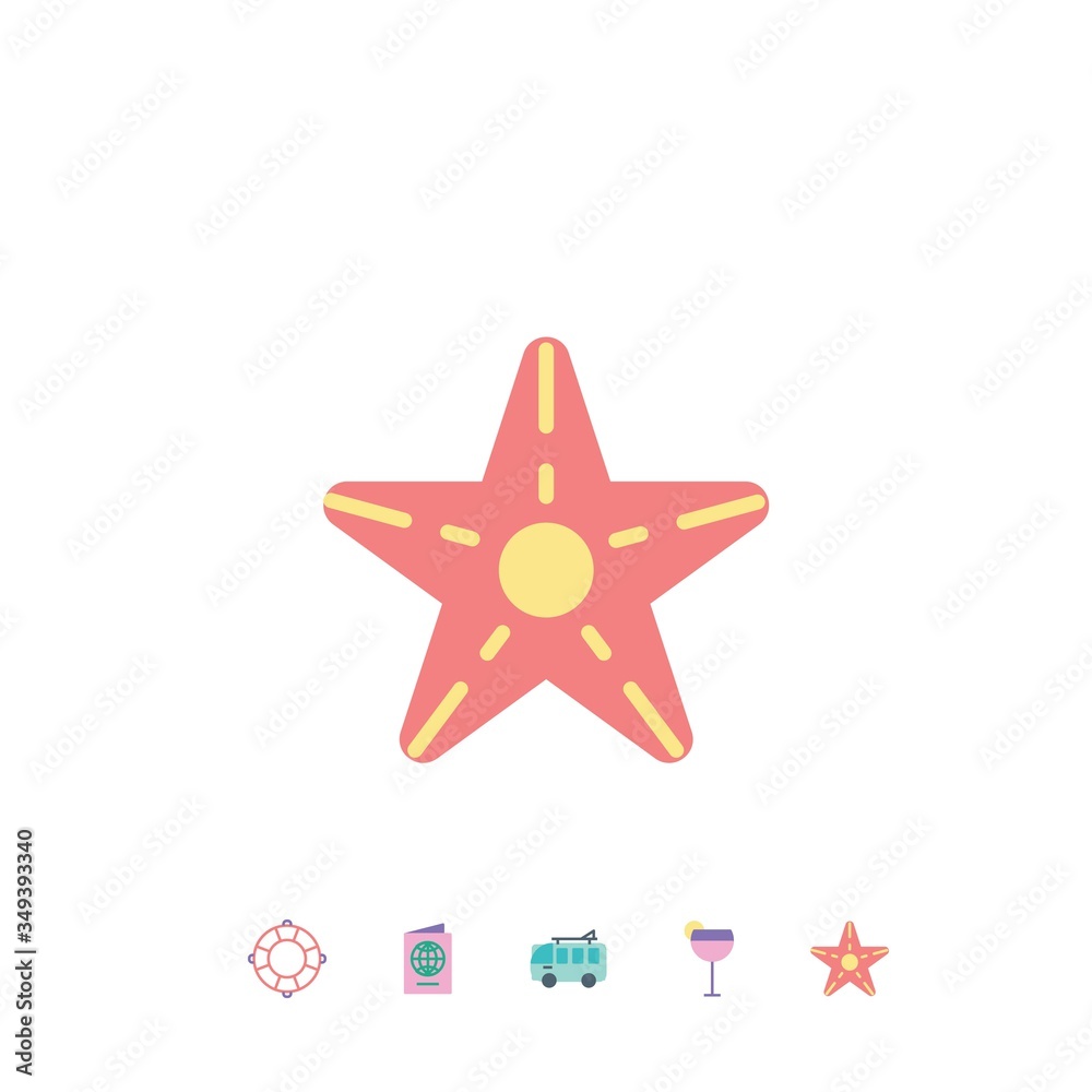 Fototapeta premium starfish icon vector illustration design
