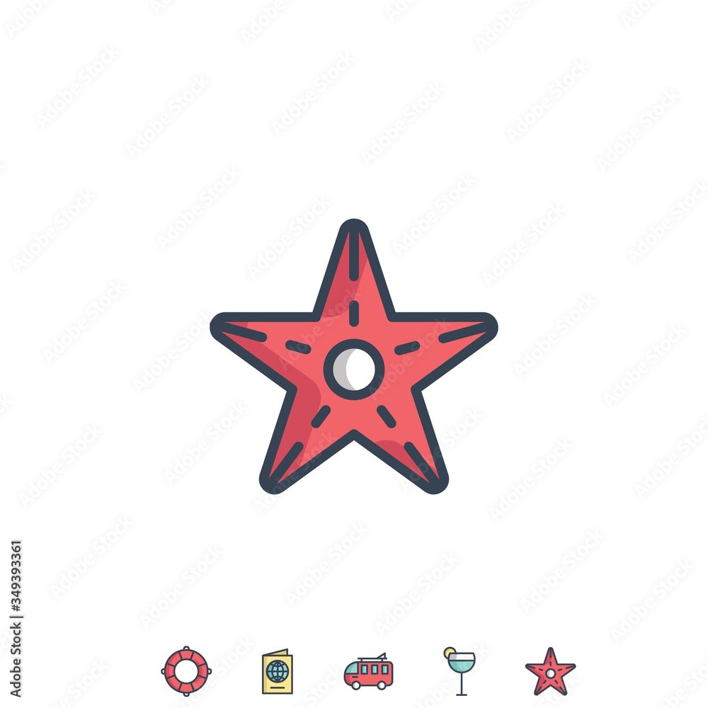 Obraz premium starfish icon vector illustration design