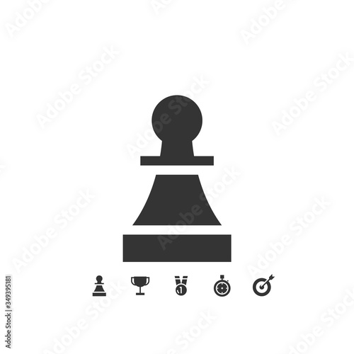 chess pawn icon vector illustration design
