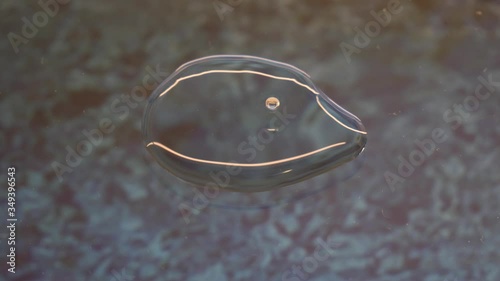closeup liquid and drops in slow motion, 60 fps