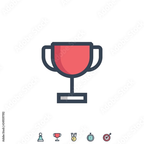 trophy cup icon vector illustration design
