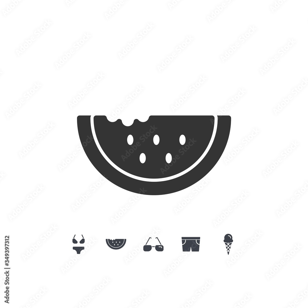 water melon icon vector illustration design