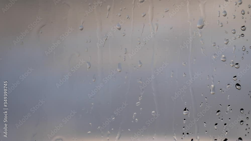 rain drops on window closeup