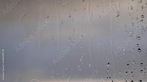 rain drops on window closeup