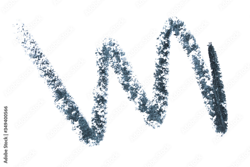 Eye pencil black color squiggle texture. Eyeliner swatch isolated on white background. Eye liner curve trace. Eye pencil black color squiggle texture. Eyeliner swatch isolated on white background. Eye liner curve trace.