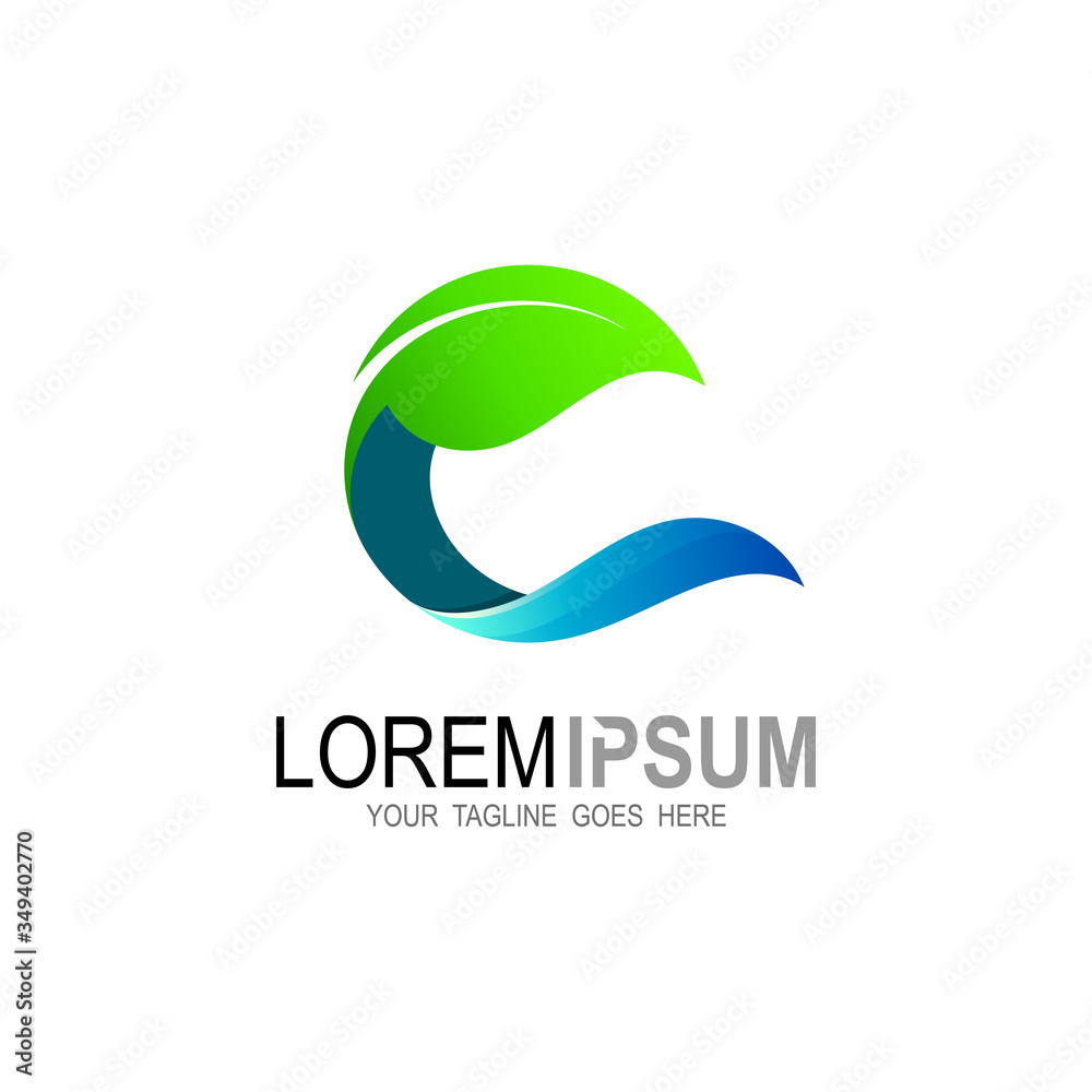 G logo with wave, 3d logo design illustration, medical logo vector, leaf and letter g icon G logo with wave, 3d logo design illustration, medical logo vector, leaf and letter g icon