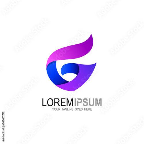 G logo with simple design template