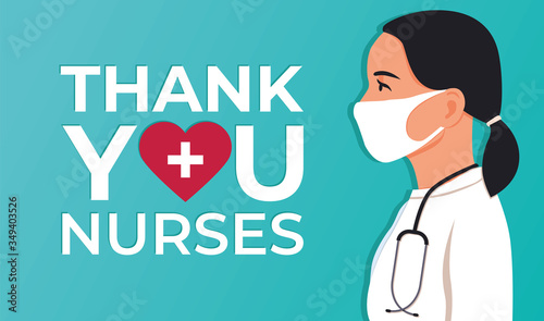 Thank you doctor and Nurses and medical personnel. Vector illustration