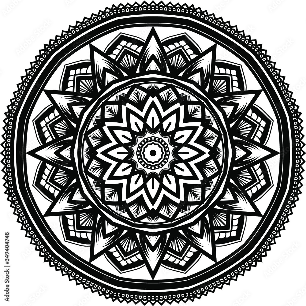 round ornament mandala art for decoration