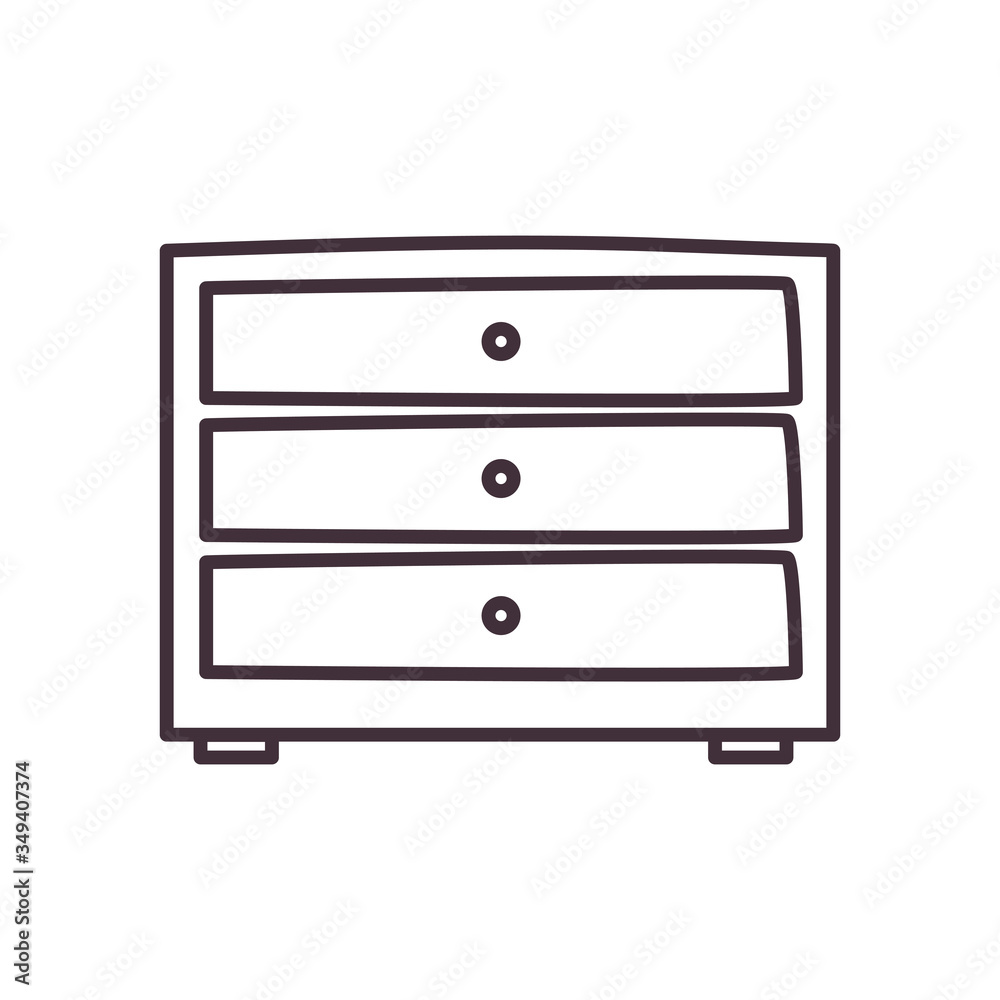 Isolated home furniture line style icon vector design Isolated home furniture line style icon vector design