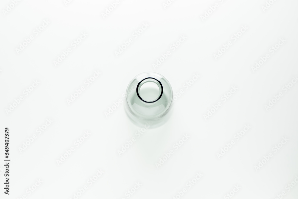 Minimal glass vase on white background Minimal glass vase on white background
