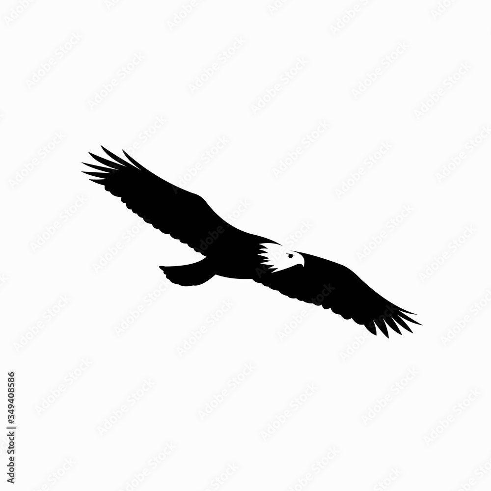 eagle silhouette vector, flying bird vector eagle silhouette vector, flying bird vector