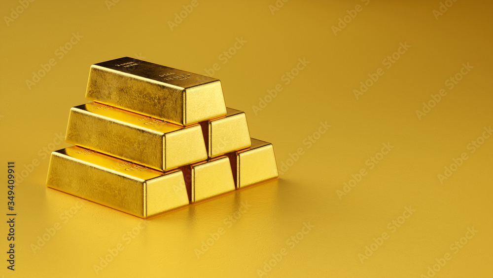 Gold bars and Financial concept,3d rendering,conceptual image. Gold bars and Financial concept,3d rendering,conceptual image.