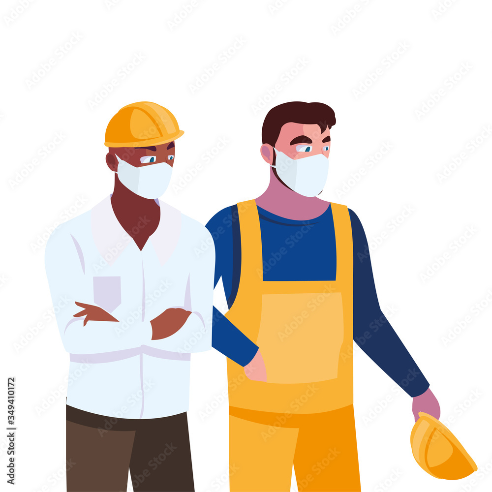 engineer and operator using mask engineer and operator using mask
