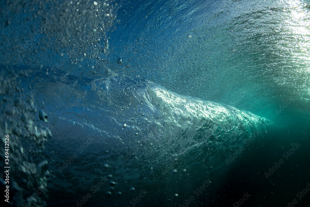 Naklejka premium Underwater wave vortex, Sydney Australia