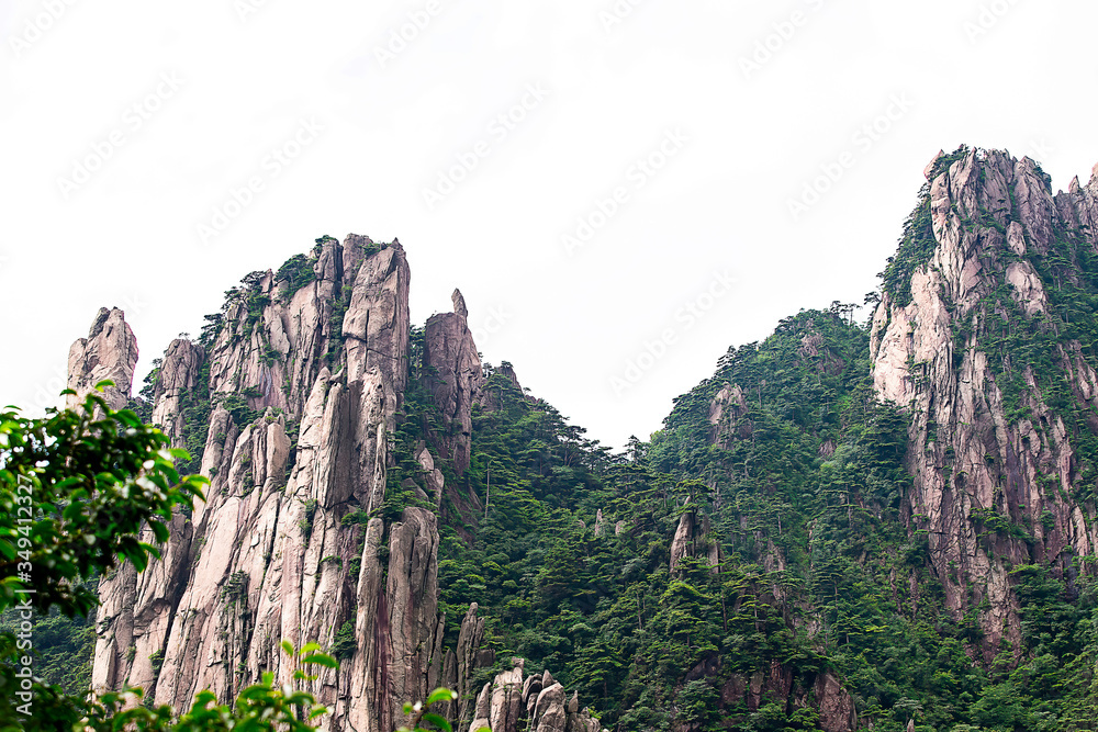  Anhui Province/China-April 2018 : Beautiful scenery of Huangshan Mountain in China