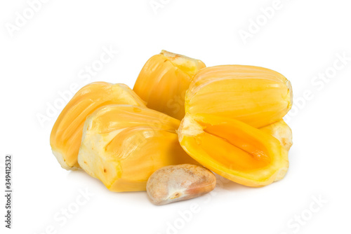jackfruit isolated on white background, tropical fruit