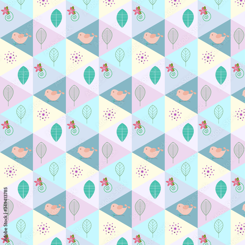 Abstract pattern background natural leaves and bird Abstract pattern background natural leaves and bird