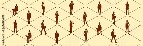 Social distancing set of icons