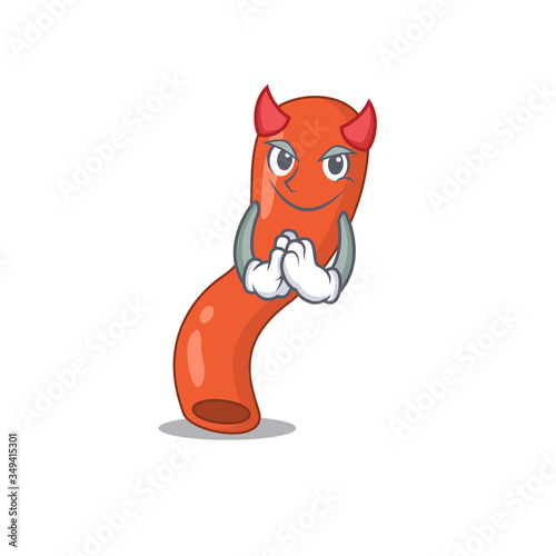 Appendix clothed as devil cartoon character design concept