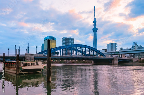 Japan. Tokyo Bay. The river...