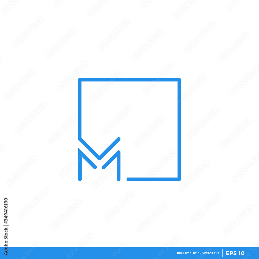 illustration of premium logo vector with the initials M. illustration of premium logo vector with the initials M.