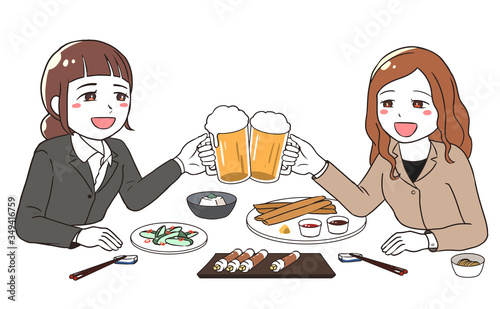 会社帰りで飲み過ぎる(女性)