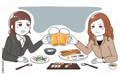 会社帰りの飲みで険悪(女性)