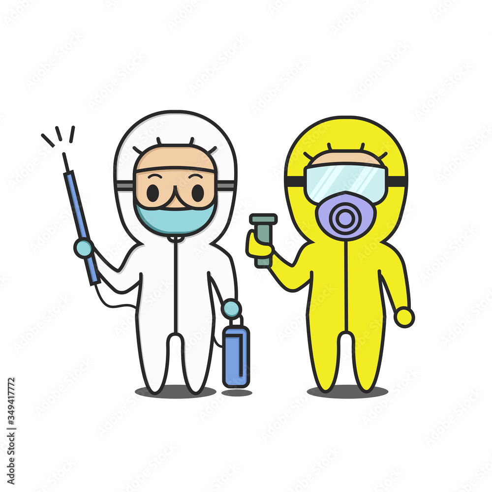 Was spraying disinfectant