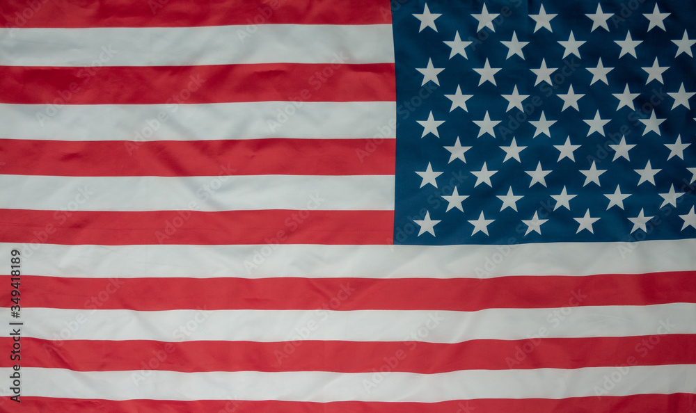 Close-up american flag, USA flag background with copy space. Top view Close-up american flag, USA flag background with copy space. Top view