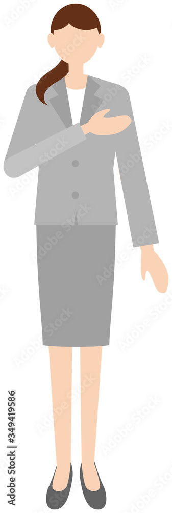 Vector image of business women in office uniform Vector image of business women in office uniform