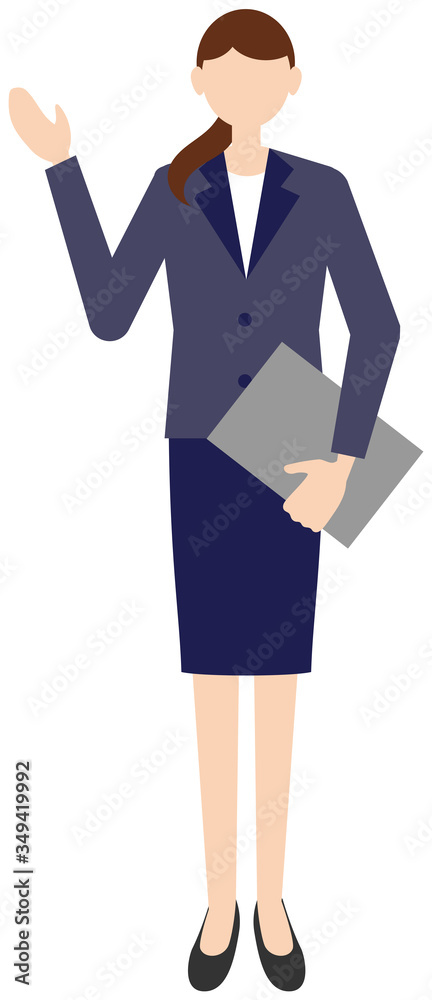 Vector image of business women in office uniform Vector image of business women in office uniform