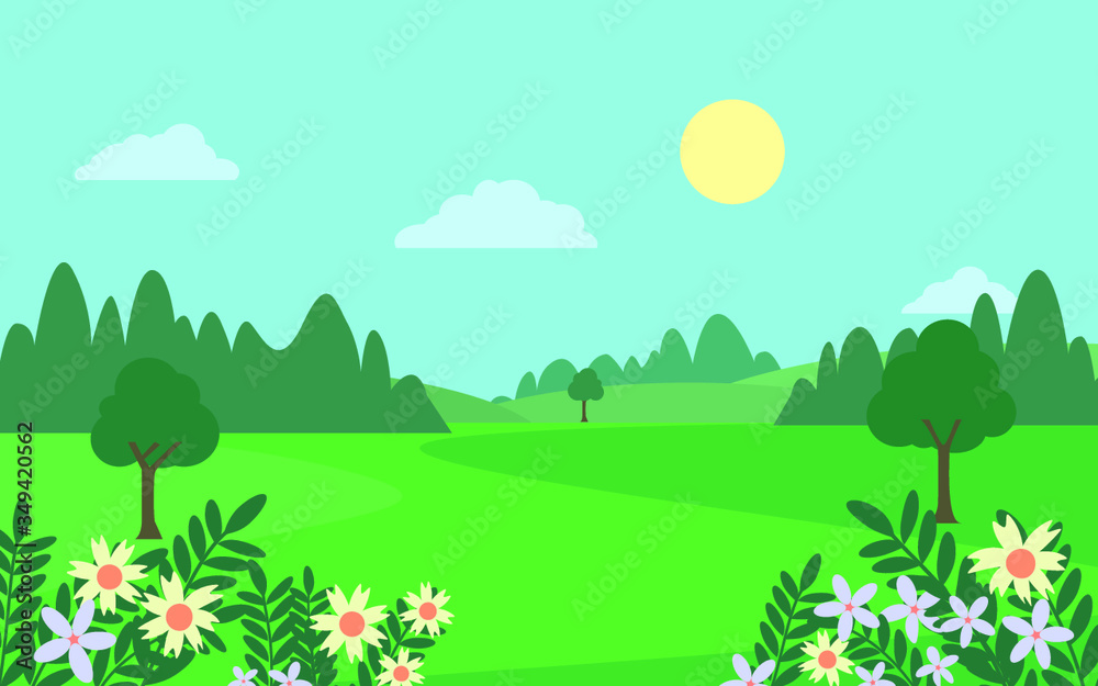 spring landscape with trees spring landscape with trees