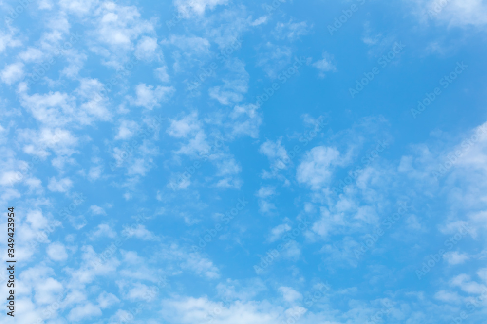 Blue sky with white clouds texture and background.