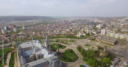erial view of the Palace of culture Iasi Romania 4 photo