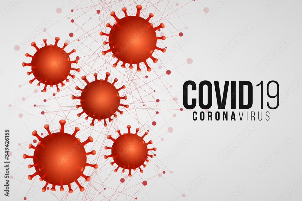 Covid 19 science background. Pathogen organism. Medical banner. Vector illustration. Covid 19 science background. Pathogen organism. Medical banner. Vector illustration.