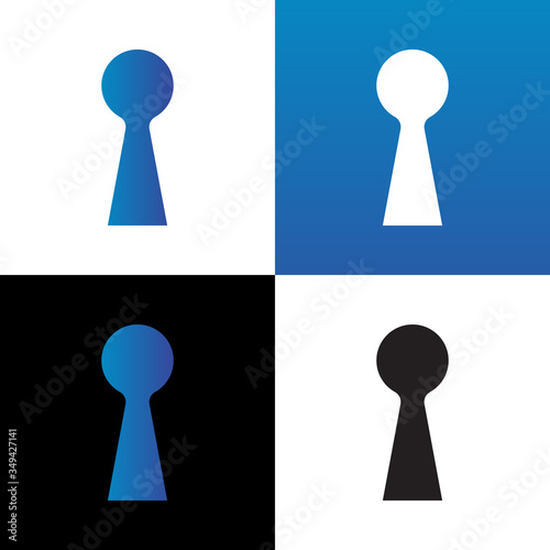 Key hole icon design, lock symbol vector, security sign illustration