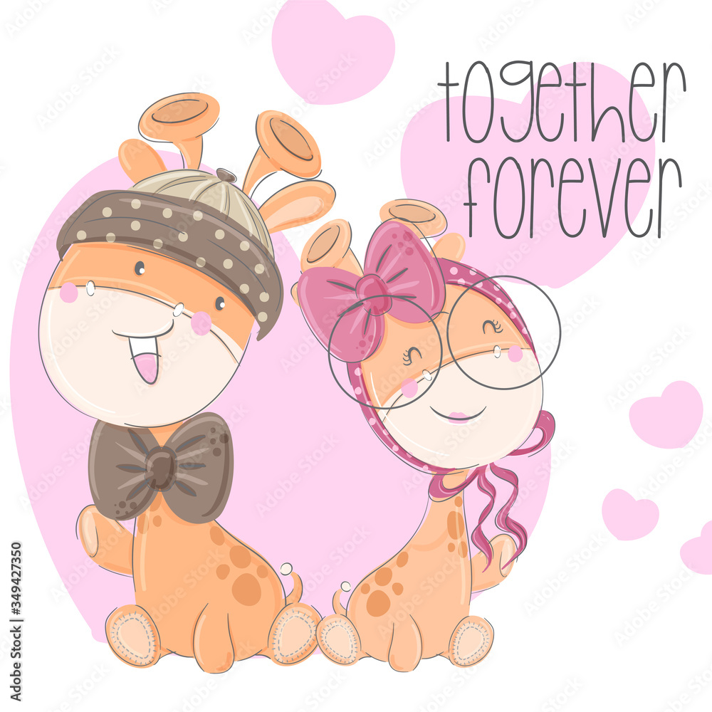 Cute animal giraffe illustration for kids Cute animal giraffe illustration for kids