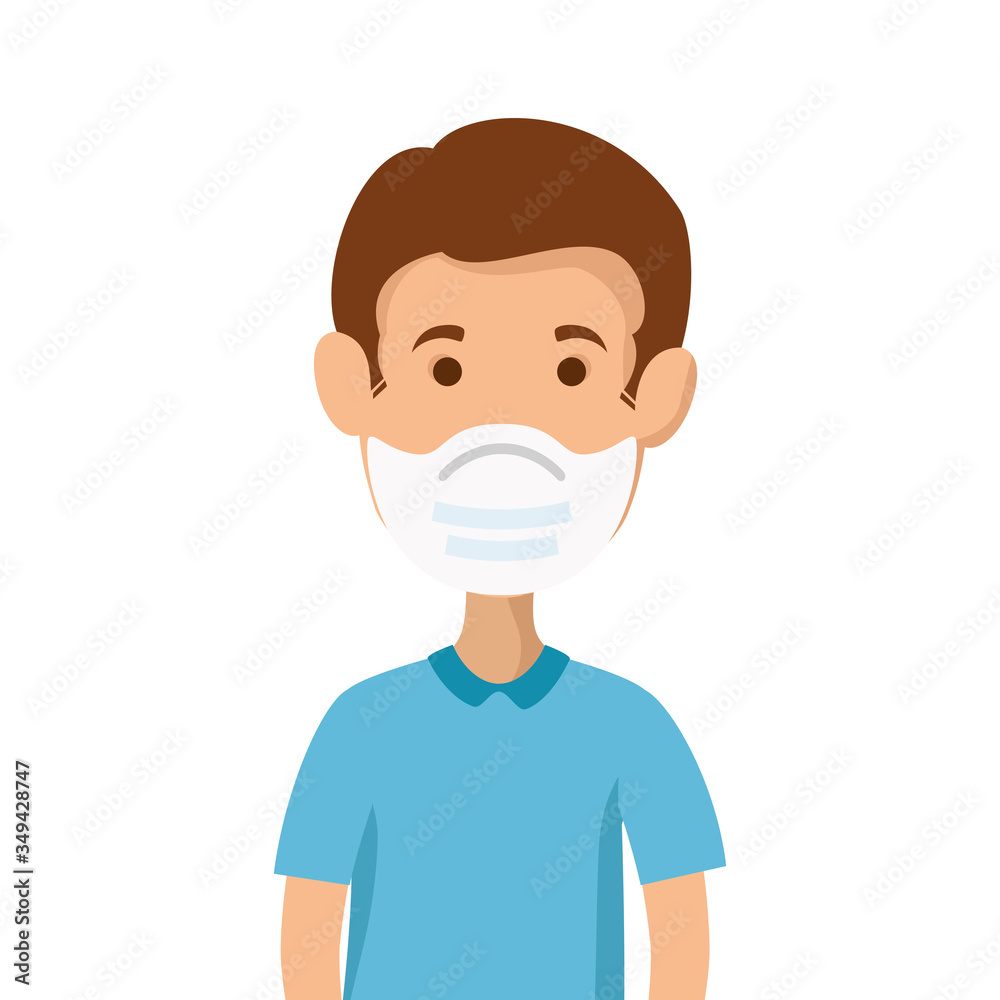 man using face mask isolated icon vector illustration design man using face mask isolated icon vector illustration design