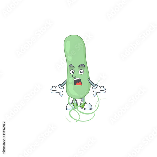 A caricature concept design of aquificae with a surprised gesture