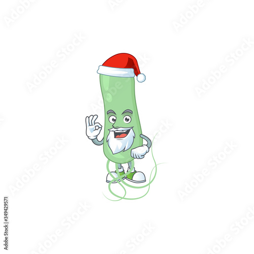 Aquificae Santa cartoon design concept with ok finger