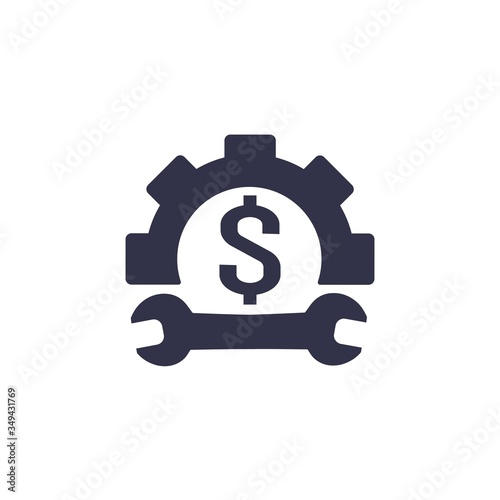 Financial adjustments. Vector icon isolated on white background.