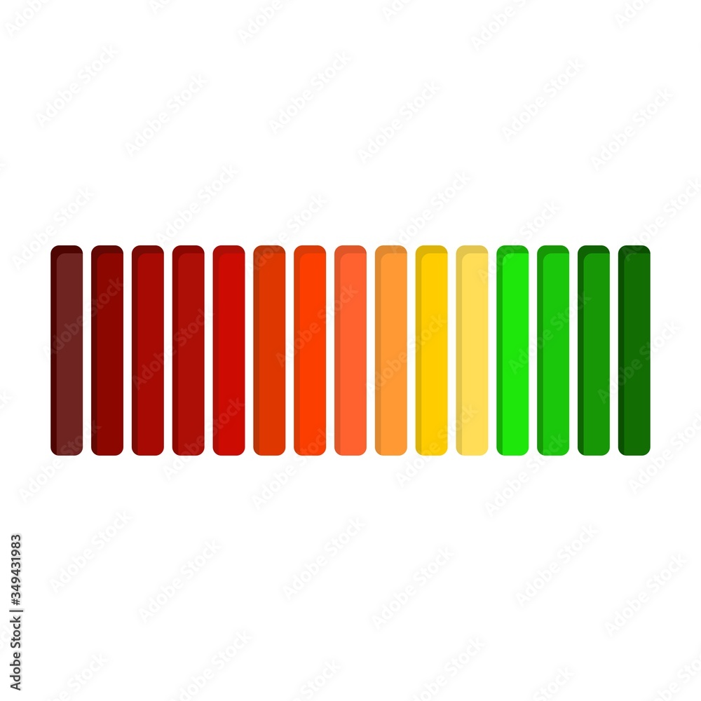 Color scale from red to green. The measuring device icon. Sign of indicator. Colorful infographic gauge element. Loading or progress bar Color scale from red to green. The measuring device icon. Sign of indicator. Colorful infographic gauge element. Loading or progress bar