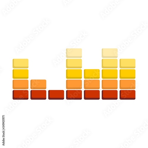 Illustration of colorful musical bar showing volume. Concept of equalizer