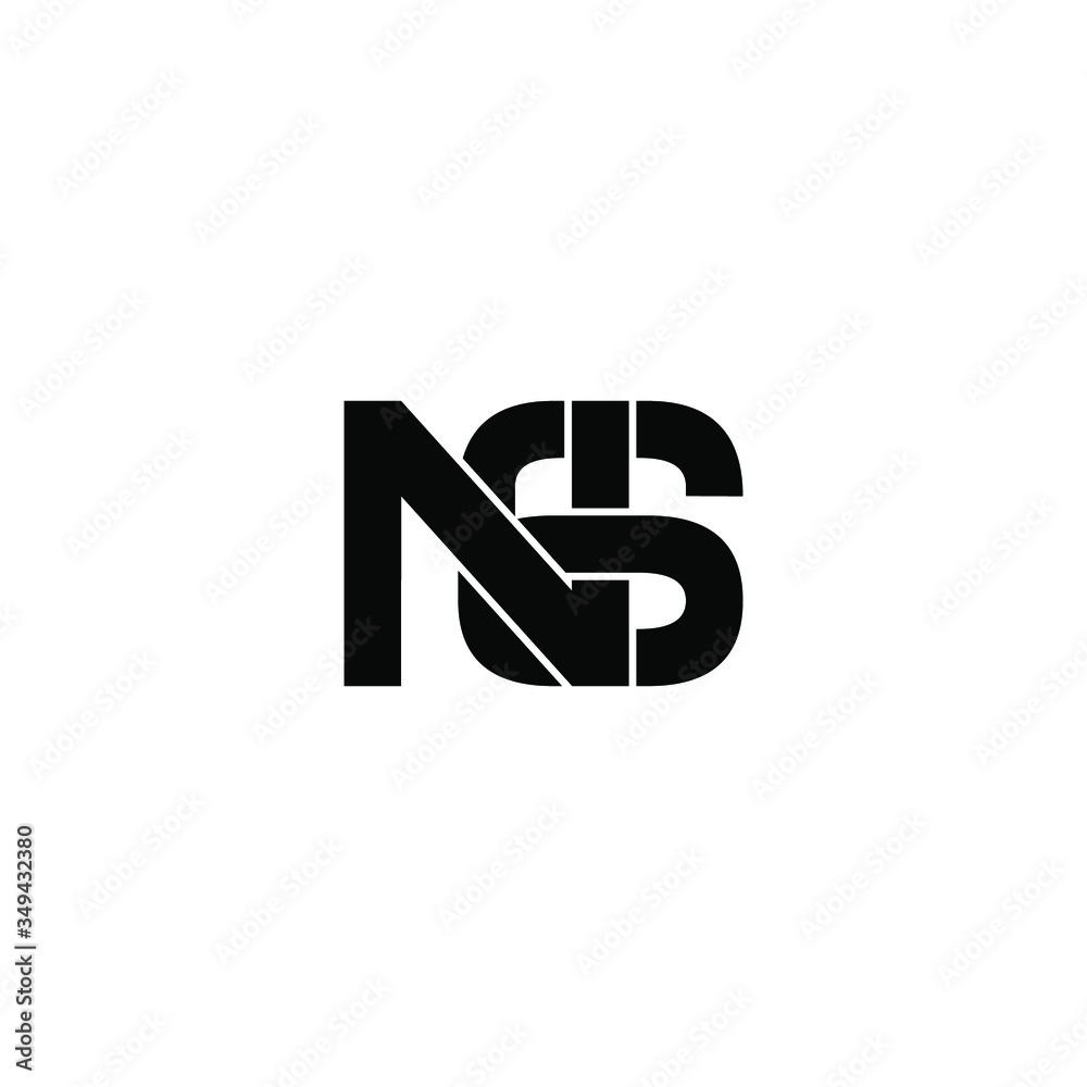 Fototapeta premium n6 letter original monogram logo design