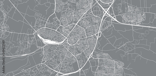 Urban vector city map of Amersfoort, The Netherlands